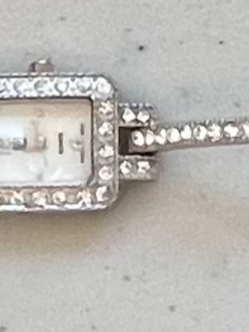 NY&C Vintage Art Deco Style Rhinestone Silver Tone Quartz Watch - Picture 3 of 7